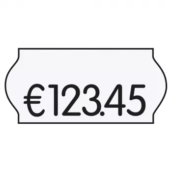 K-D Hermann Price Labels White 36 Rolls