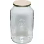 WECK Verre rond à bord arrondi 3L avec couvercle en bois
