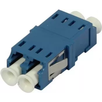 Adaptateur fibre optique SYNERGY21 LC-LC monomode duplex, sans bride, bleu, PVC, manchon céramique