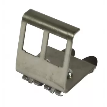 Adaptateur pour rail DIN Synergy 21 pour module Keystone 2x TP, gris clair (RAL 7035)