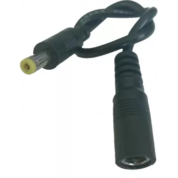 Câble adaptateur d'alimentation ALLNET DC 5,5x2,1 mm femelle vers 4,75x1,7 mm mâle, 15 cm, noir