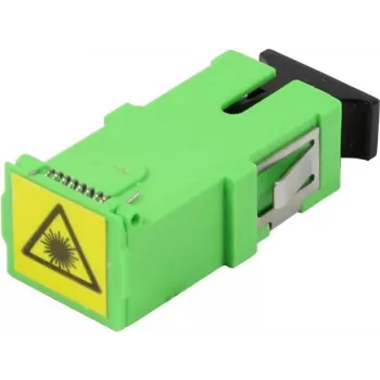 Coupleur fibre optique Synergy 21 SC/APC, monomode, simplex, férule céramique, PVC, sans bride, avec obturateur de protection laser (S215677)