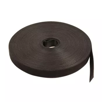 Rouleau d'attaches câbles velcro Synergy 21 S215680 - nylon/polypropylène - noir - 25 m x 20 mm x 1 mm