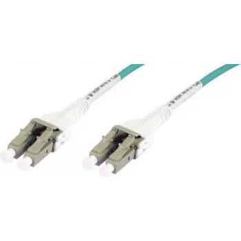 Câble patch fibre optique SYNERGY21 7,5 m, 2xLC, OM3, multimode, 50/125 µm, duplex, bleu/blanc (S216705)