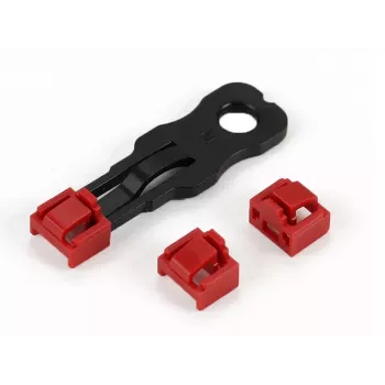 Bloqueurs TP/RJ45 ALLNET rouges, lot de 10 avec clé de sécurité, capuchons anti-poussière, verrou de sécurité réseau (ALL-TP-RJ45-Blocker-10PCS)