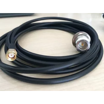 ALLNET ANT-CAB-RSMA-N-F-300-P Câble coaxial LMR-195, R-SMA mâle vers N-Type femelle, 3 m, noir