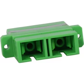 SYNERGY21 Coupleur fibre optique SC/APC femelle vers SC/APC femelle monomode duplex OS2 9/125µm PVC vert