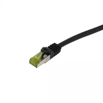 Câble patch Synergy 21 RJ45 CAT6A S-STP (S/FTP) 500 MHz 12,5 m noir PUR intérieur/extérieur/industriel résistant aux UV/eau/huile AWG26 avec câble brut CAT7