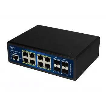 ALLNET ALL-SGI8112PM-BT Switch Ethernet Gigabit PoE++ industriel Full Managed Layer2+, 12 ports, 8x PoE++ (budget 240W)