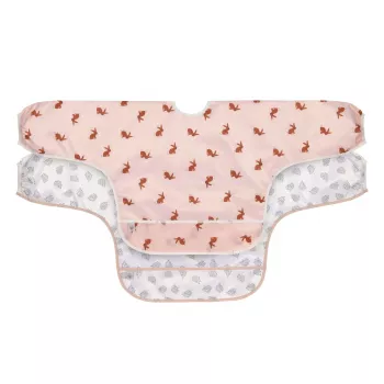 Ensemble de bavoirs à manches longues Lassig Little Forest Bunny 6m+