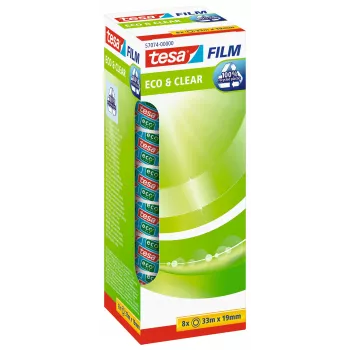 Ruban de bureau standard Tesa 57074-00000-00 - 33 m - transparent - 19 mm - 8 rouleaux
