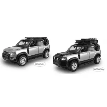 Voiture radiocommandée JAMARA Land Rover Defender 1:43 2 en 1 argent 3+