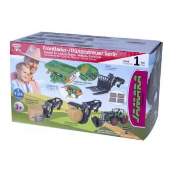 Jamara Chargeur frontal avec pince à balles pour tracteur RC échelle 1:24 (423287)
