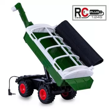 Jamara Remorque de surcharge verte pour tracteur RC MB-trac 1000 1:24S (423268)