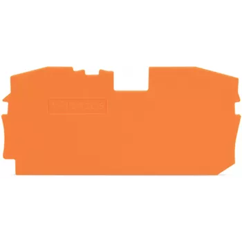 Plaque d'extrémité WAGO 2016-1292 pour bornes TOPJOB S, orange, épaisseur 1 mm, hauteur 73 mm, profondeur 36,5 mm, 2,44 g
