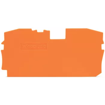 Plaque d'extrémité et intermédiaire WAGO 2010-1292, orange, épaisseur 1 mm, longueur 67,2 mm, hauteur 33,5 mm, pour série TOPJOB® S 2010
