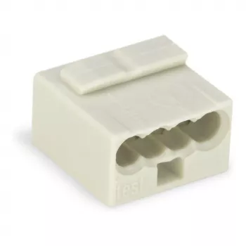 Borne micro WAGO 243-304 série 243 4 conducteurs, 100 pièces, gris clair