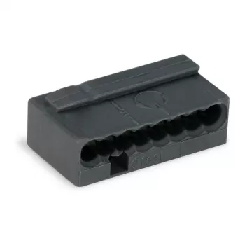 WAGO 243-208 Connecteur PUSH WIRE®, gris, 6 A, 100 V, 2 conducteurs, 0,5-1,5 mm²