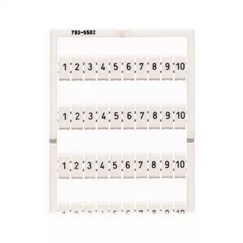 WAGO 793-5502 WMB Marker Card, Printed, White