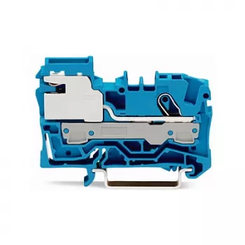 WAGO 2006-7114 borne de sectionnement N 1 conducteur, 6 mm², Push-in CAGE CLAMP, bleu