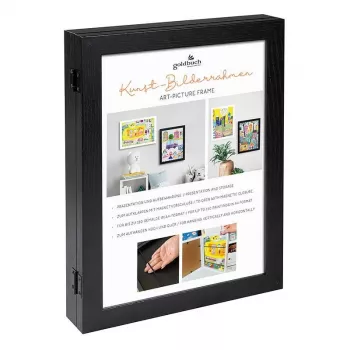 Goldbuch Kunst Cadre photo en bois DIN A4 noir fermeture magnétique 92 0165