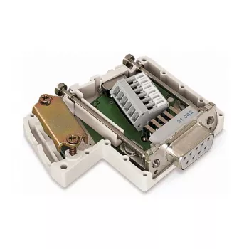 WAGO 750-963 D-Sub Connector Module, 9-pin Female, Grey, IP20, for WAGO I/O System 750