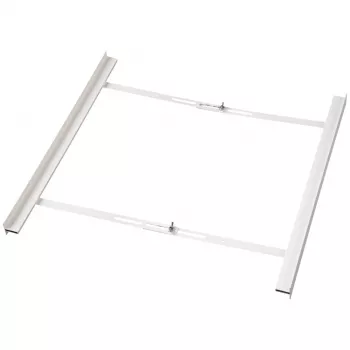 Kit de superposition universel HAMA pour lave-linge à chargement frontal et sèche-linge, blanc, 60 cm, tablette escamotable, charge admissible 10 kg