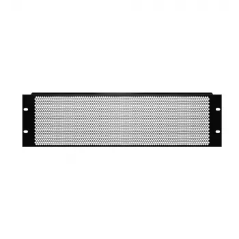 Panneau de rack acier 19 pouces 3U Adam Hall 87223VR noir 1,5 mm