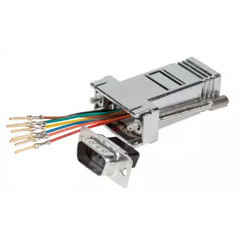 Adaptateur modulaire EFB D-Sub9 mâle / RJ45 femelle, boîtier métallique