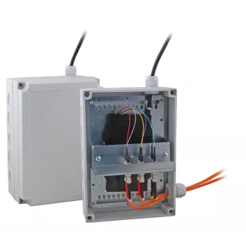 EFB Elektronik boîtier de distribution fibre optique - RAL 7035 - 12x SC-Duplex OM4