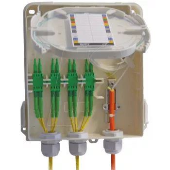 EFB Elektronik boîtier d'entrée d'immeuble FTTH IP54 non équipé, max. 8 SC/LC, avec serrure (53706.1)