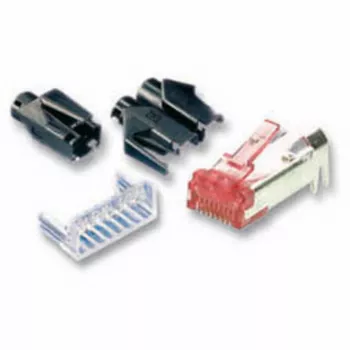 Connecteur RJ45-Hirose EFB Electronics STP TM21 rouge 100 pièces 3 éléments Cat.6