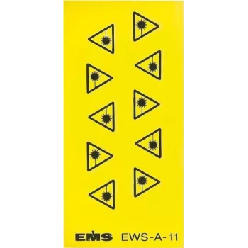 EFB Elektronik autocollant d'avertissement rayonnement laser, auto-adhésif, 50x50 mm, jaune/noir, 10 pièces