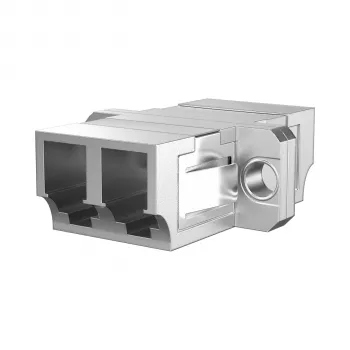EFB Elektronik Coupleur fibre optique LC Duplex Multimode, boîtier métallique, férule céramique, découpe de panneau SC, 4 caches anti-poussière