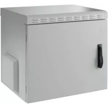 EFB Electronics Boîtier mural 19 inch IP55, 12U, porte en acier, profondeur 600 mm, RAL 7035 gris clair