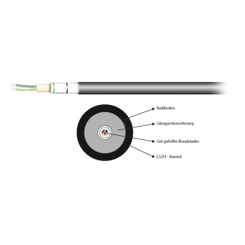 EFB Elektronik INFRALAN Câble fibre optique U-DQ(ZN)BH 50/125 µm OM2, 1750 N (54212.1L-CPR)
