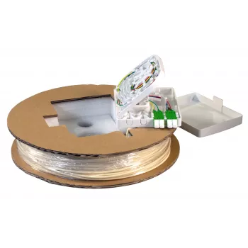 EFB Elektronik FTTX Compact Box pré-connecté, 2xLC/APC duplex, G.657.A2, 10m