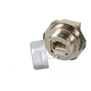 Coupleur traversant RJ45 Cat.6A IP67 EFB Elektronik, femelle/femelle, M25, port de service (IP67DFKRJ45FLHS)