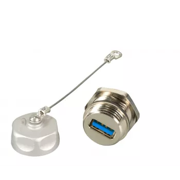 EFB Elektronik Coupleur traversant USB 3.0 IP67 Type A femelle / Type A femelle