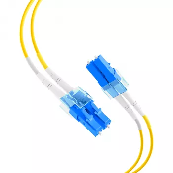 Câble de raccordement fibre optique EFB Elektronik IPL-DF-LCULCU-2-1000, 10 m, OS2, LC/UPC vers LC/UPC, duplex, LSZH, jaune