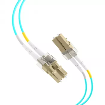 Câble de raccordement fibre optique EFB Elektronik IPL-DF-LCULCU-3-1000, 10 m, OM3, LC/UPC vers LC/UPC, duplex, LSZH, aqua