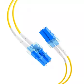 Câble de raccordement fibre optique EFB Elektronik IPL-DR-LCULCU-2-1000, OS2, LC duplex vers LC duplex, 10 m, LSZH, jaune