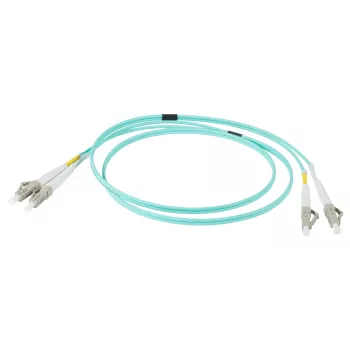 Câble de raccordement fibre optique EFB Elektronik IPL-DR-LCULCU-3-0500, 5 m, OM3, LC/UPC vers LC/UPC, duplex, LSZH, aqua