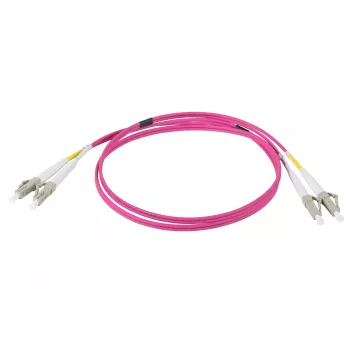 Câble de raccordement fibre optique EFB Elektronik IPL-DR-LCULCU-4-0050, 0,5 m, OM4, LC/UPC duplex, aqua