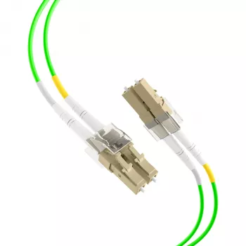 Câble de raccordement duplex EFB Elektronik IPL-DR-LCULCU-5-1000, OM5, LC/UPC vers LC/UPC, 10 m, LSZH, vert lime