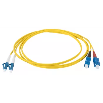 Câble de raccordement fibre optique EFB Elektronik IPL-DR-LCUSCU-2-0050, OS2, LC-SC, 0,5 m, jaune