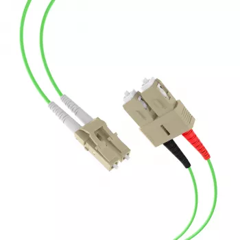 Câble de raccordement fibre optique OM5 EFB Elektronik IPL-DR-LCUSCU-5-0300 LC-SC 3 m LSZH vert citron