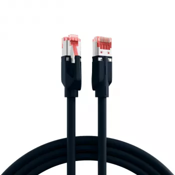 Câble de raccordement RJ45 EFB-Elektronik Cat.6A S/FTP LSZH Draka UC900 TM21 noir 40 m