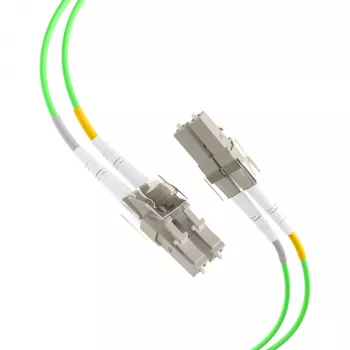 Câble de raccordement duplex EFB LC-LC OM5 1,5 m LSZH 2 mm vert citron
