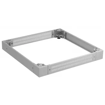 Socle EFB Elektronik série PRO 800x800 mm, hauteur 100 mm, perforé, gris clair (RAL 7035)